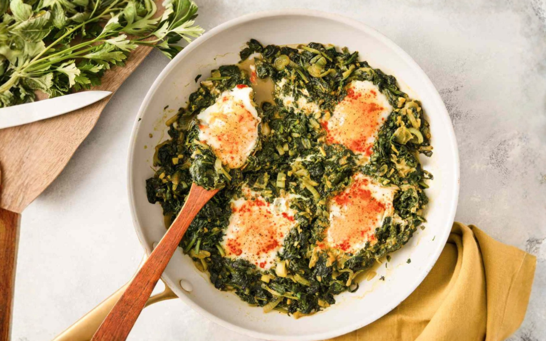 A simple Persian spinach and egg recipe