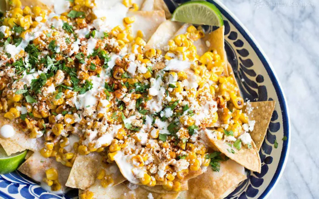 Veggie-packed Mexican corn nachos